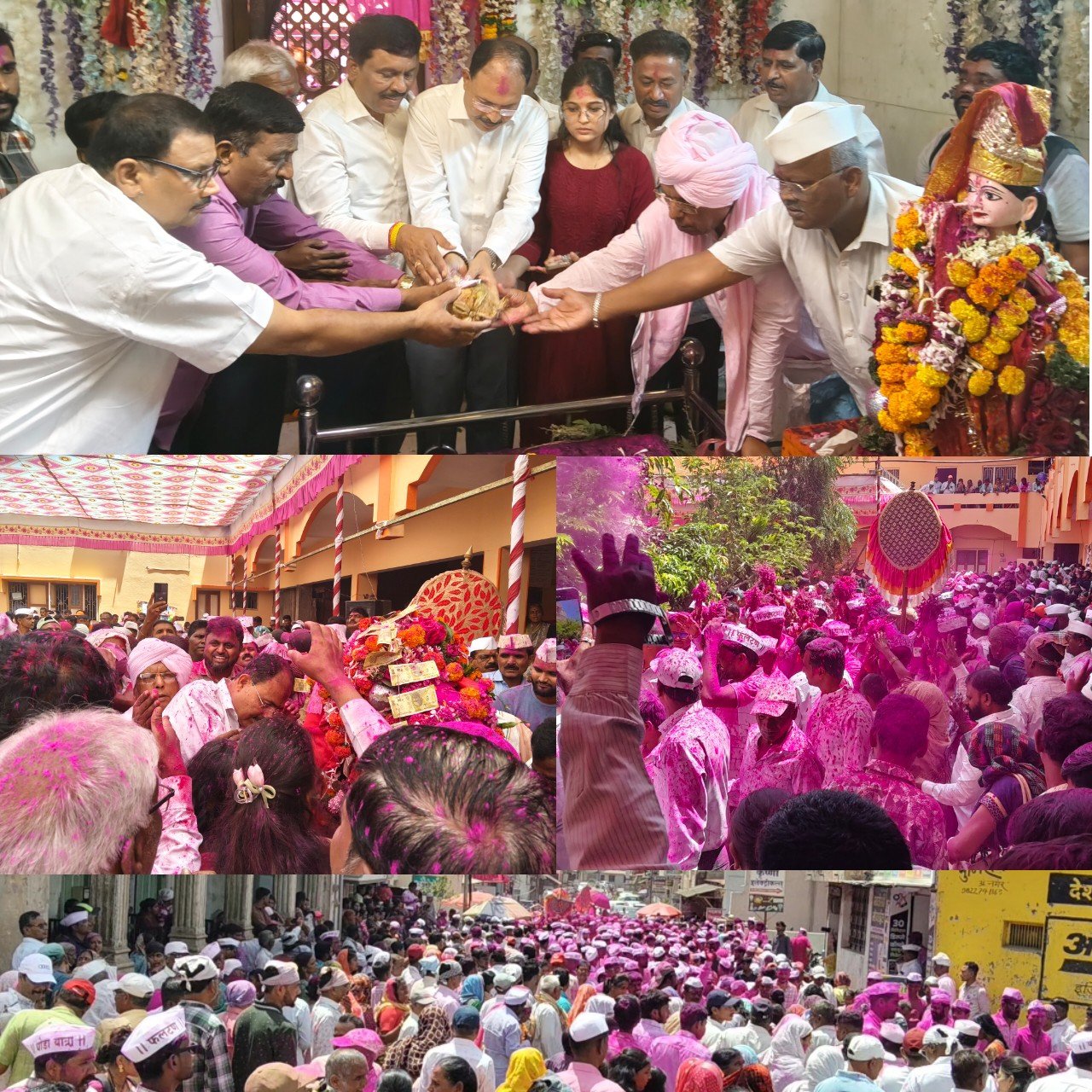 घोड्याच्या यात्रेत फलटणकर भक्तिरसात चिंब                   मान्यवरांच्या हस्ते झाले  पालखीपूजन